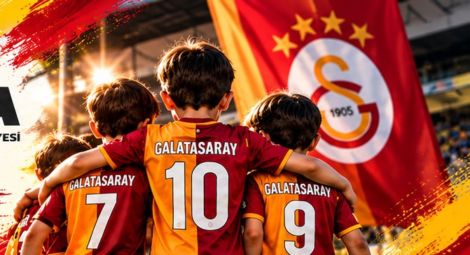Galatasaray Futbol Okulu sporcuları